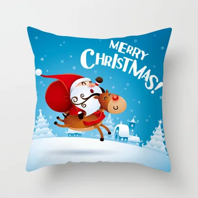 ZENGIA Christmas Throw Pillows Merry Christmas Cushion Covers Decorative Pillows for Sofa Christmas Decorations Home Pillowcase