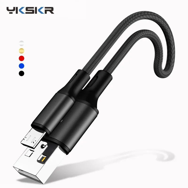 25 см короткий, для зарядного устройства кабель для передачи данных Micro usb type C кабель для освещения для iPhone X samsung huawei быстрая зарядка банк питания Кабели для телефонов