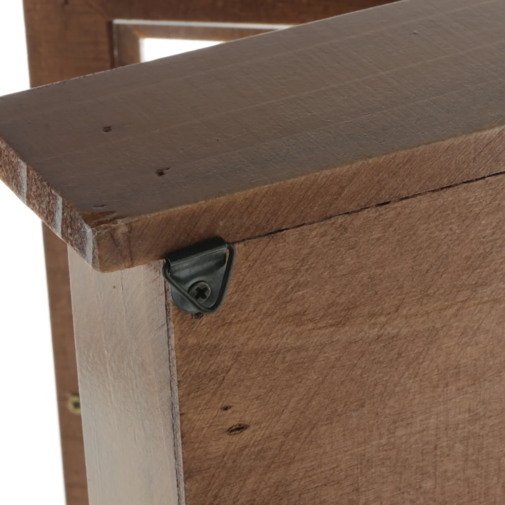 Pastoral Style Key Cabinet Wooden Key Holder Box Wall Mounted Decorative Key Rack with 6 Hooks for Home Office 21x6x25cm.