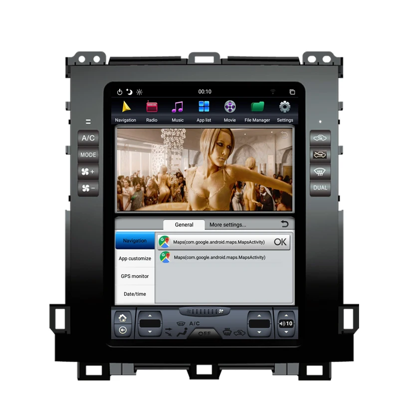 Cheap NAVITOPIA 10.4inch 4G+64GB Tesla Style Vertical Screen Android 8.1 Car DVD GPS Navigation for Toyota Prado 2002-2009 17