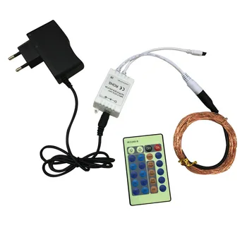 

Amazon Hot Sales Infrared Sensing Copper Wire Lamp String Plug Remote Control Copper Wire Lamp Christmas Tree LED Colored Lamp