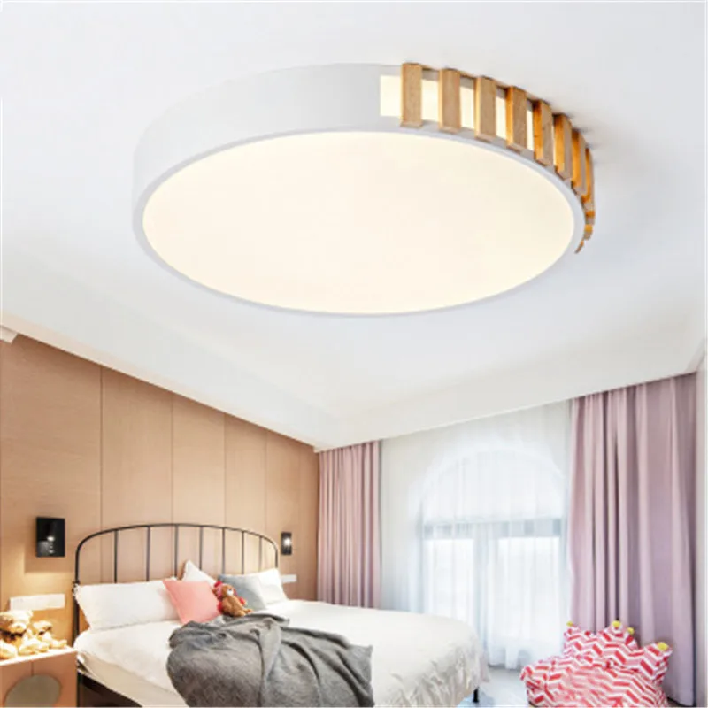 

Nordic Style Bedroom Ceiling Lamp LED Creative Personality Cloakroom Living Room Lamp Modern Minimalist Home Solid Wood Lights