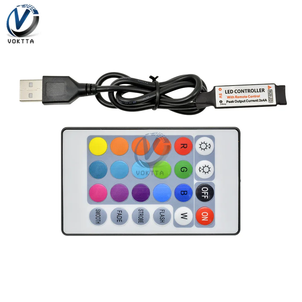 5/12V 17 Key 24 Key USB ИК инфракрасный и RF беспроводной пульт дистанционного управления Лер диммер для дистанционного управления светодиодный светильник