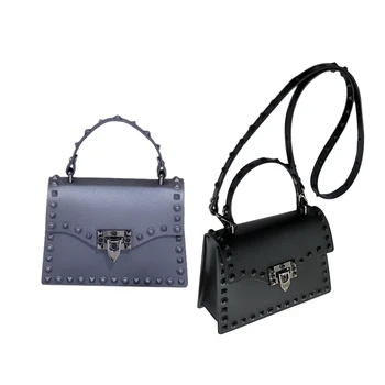 

Shoulder Bag Women PVC Leather Handbags(small Black) & Women Bags Designer Jelly Bag Shoulder Bag Handbag Grey S