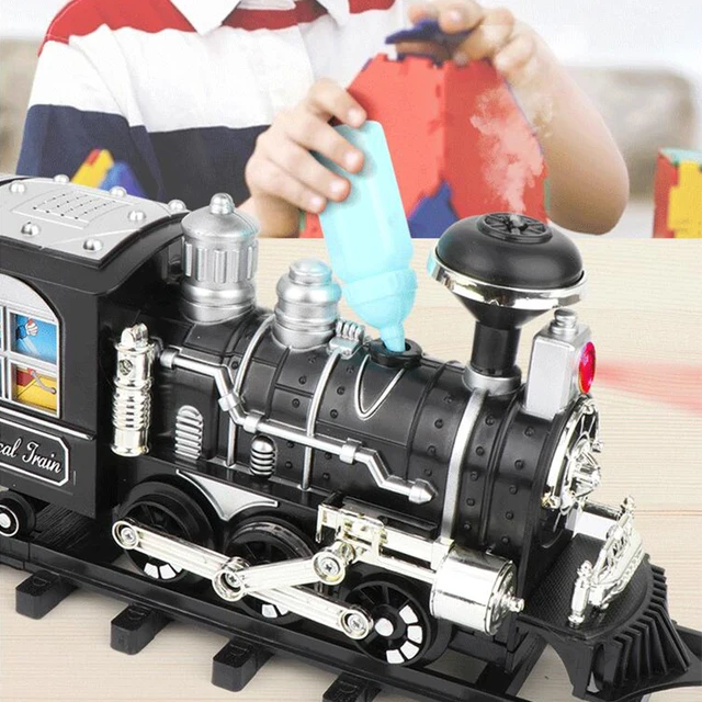 Children's RC Train Railway Toys Simulation Of Electric Track Programming Classical Steam Christmas Train Children Toys Gift 4