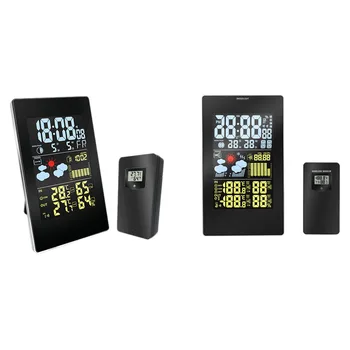 

Weather Station Digital Weather Forecast Station Wireless Indoor Outdoor Thermometer with LCD Sn Temperature Alerts Humidity