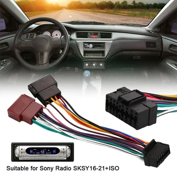 

Vehemo Sksy16-21+Iso 16Pin Harness Connector Radio Harness Plug Iso Wire Harness Adaptor Car Durable Stereo