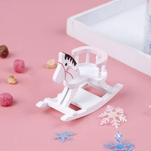 Новинка 1/12 кукольный домик Деревянные маленькие качалка стульчик-лошадка детская комната кукольный дом мебель Украшение аксессуары игрушки для детей