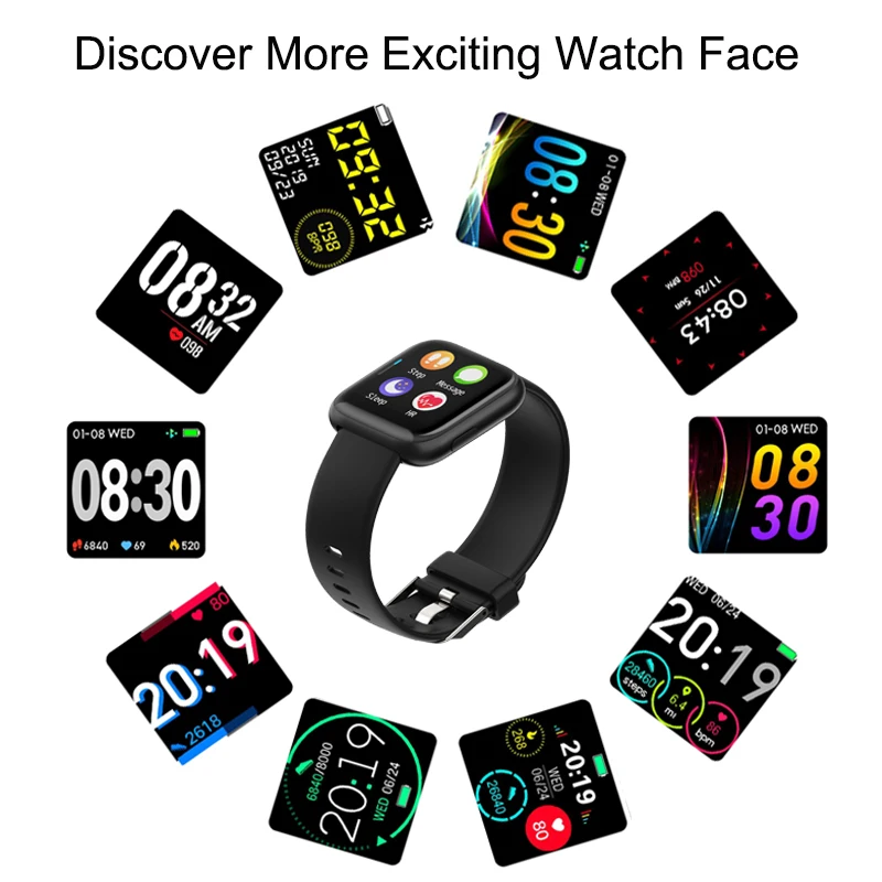 MISTEP Bluetooth Smart Watch 1.4inch Full Touch Color Screen Heart Rate Blood Monitor Smartwatch 40mm Multi-watch face