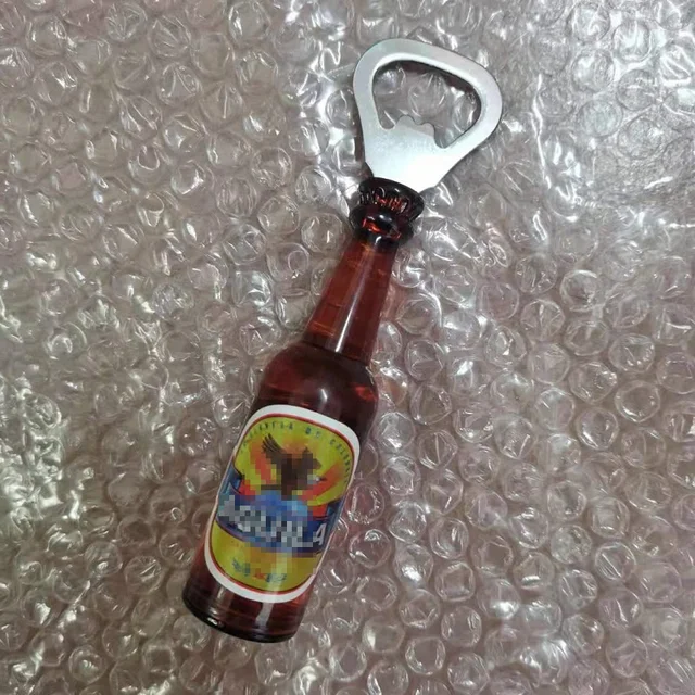 Creative Simulation Beer Bottle Opener Multifunctional Magnetic Refrigerator Magnet Bottle Bar Decoration Kitchen Gadgets N