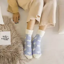 4 пары женских милых мягких пушистых носков ярких цветов коралловые бархатные зимние теплые носки пушистые носки для девочек высококачественные женские носки