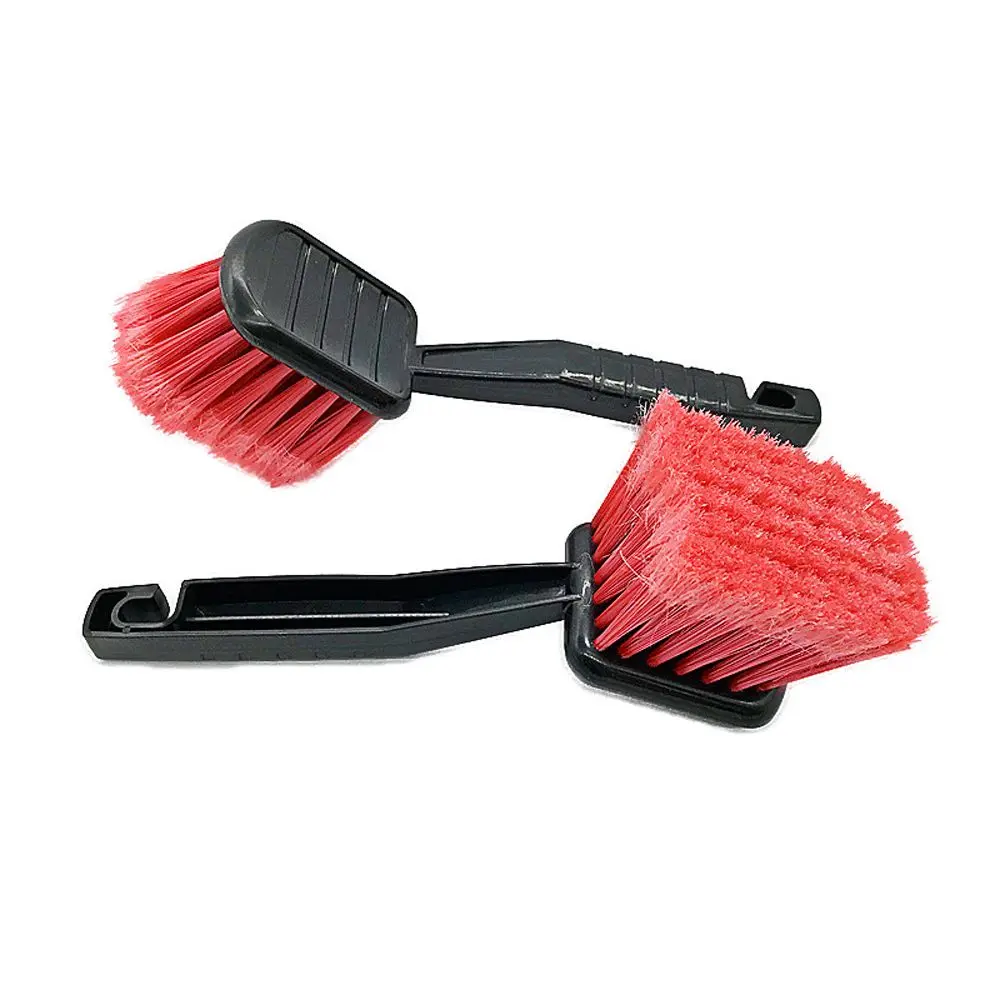 

1pc Car Wheel Brush Plastic Handle Window Dust Remover Red Vehicle Motorcycle Wash Cleaner Tire Cleaning Tools Auto Rims Care