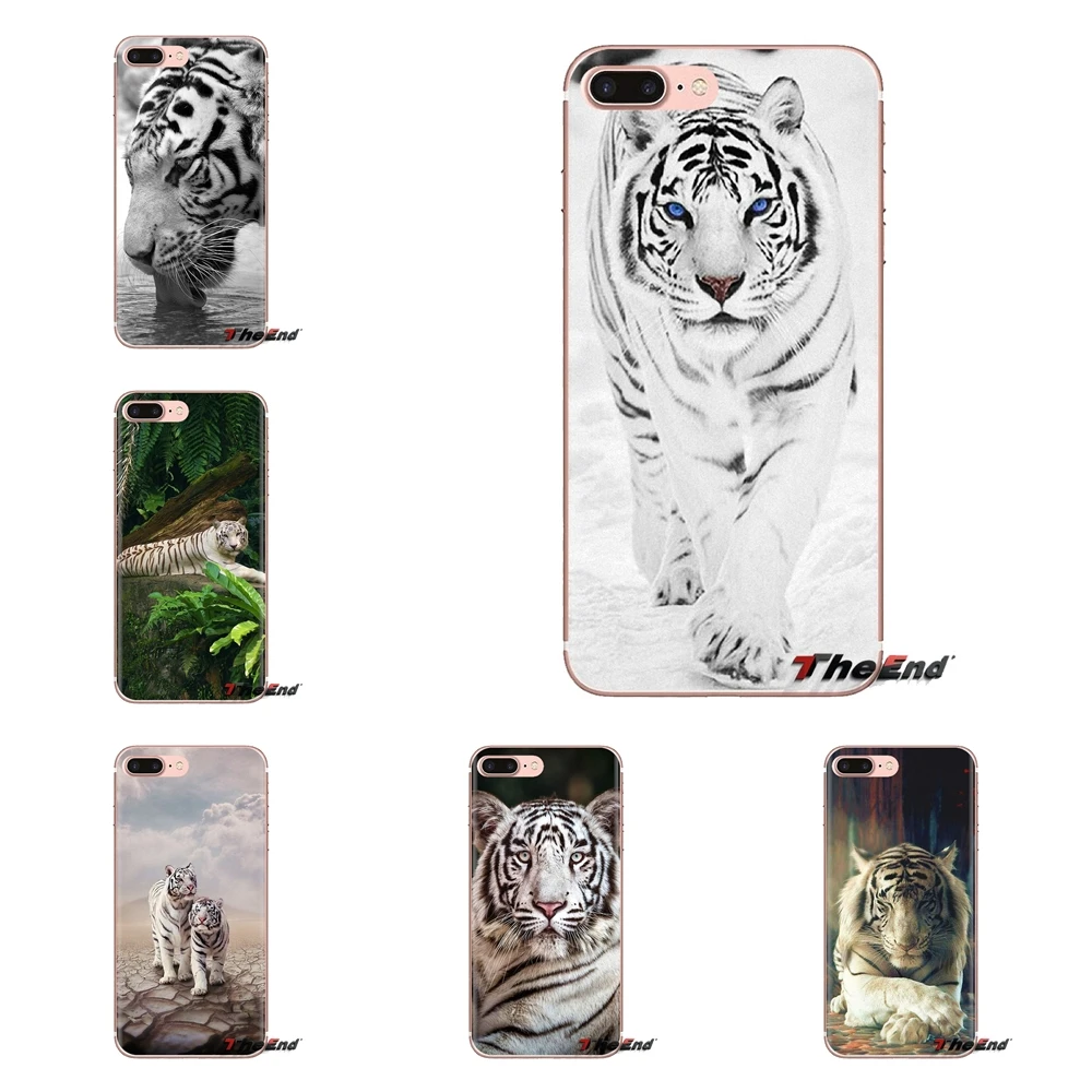 an animal White tiger burning bright Soft Cover Bag For Xiaomi Mi4 Mi5 Mi5S Mi6 Mi A1 A2 5X 6X 8 9 Lite SE Pro Max Mix 2 3 2S |