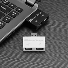 Мини usb-хаб на 2 порта зарядное устройство концентратор адаптер Горячая Мода USB разветвитель для телефона адаптер АБС Профессиональный планшетный компьютер