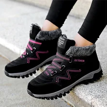 Женские ботинки; модные зимние кроссовки; теплые зимние ботильоны; обувь; женские повседневные зимние ботинки; большие размеры