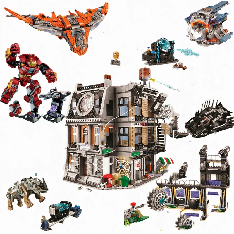 

Bela Compatible Legoinglys Blocks Ironman Hulkbuster Marvel Avengers Infinity War 76104 Super Hero Building Blocks Bricks Toys