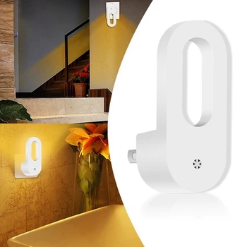 

1Pcs EU/US plug Smart Sensor LED Night Light Lamp Induction Sensor Control LED Light 0.7W automatic light lamp