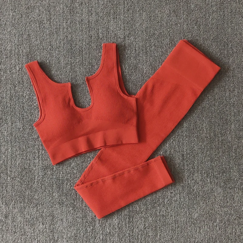 2/4/6PCS Seamless Women Yoga Set Workout Sportswear Fitness Bra Sport Pants Gym Clothing High Waist Leggings Shorts Sports Suits