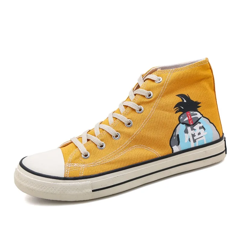 

Autumn men's high-end anime cartoon personality graffiti Korean version of the tide wild shoes men's canvas tide shoes