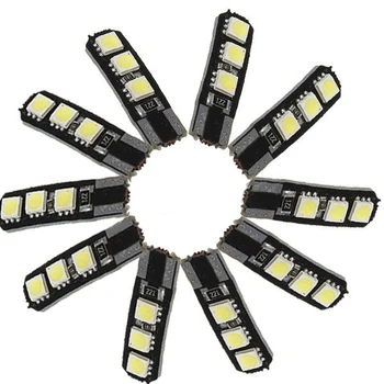 

10X Canbus T10 194 168 W5W 5050 6 LED SMD White Car Side Wedge Light Lamp Bulb