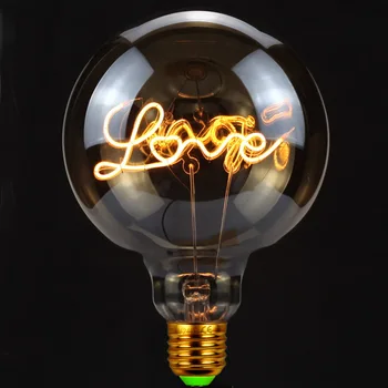 

TIANFAN Led Bulbs Vintage Light Bulb Alphabet Love Table Lamp Bulb 4W Dimmable 110V 220V Decorative Light Bulb
