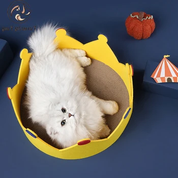 

Round Cat Scratch Board Pet Corrugated Paper Scratcher Cats Grinding Claw Nails Kitten Mat Pad Protect Furniture Interactive Toy