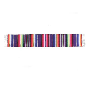 

12Pcs Table Flags for Parties and Wedding Parties 14Inx108In Table Runner Stripe Cotton Table Runner