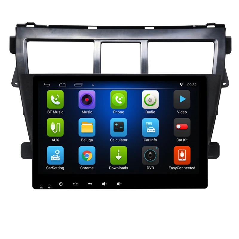 " Android 9,0! Автомобильный DVD ПК Мультимедийный DVD плеер gps Navi Стерео Радио Fit 2007 2008 2009 2010 2011 2012 Toyota VIOS OBD2 DVR