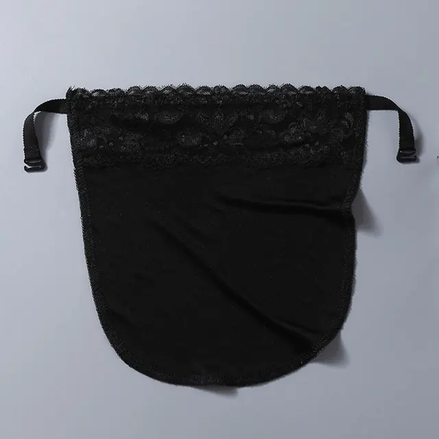 Women's Lace Mulberry Silk Cleavage Cover Up Camisole Solid Color Breathable Invisible Clip-on adjustable Tube top 01