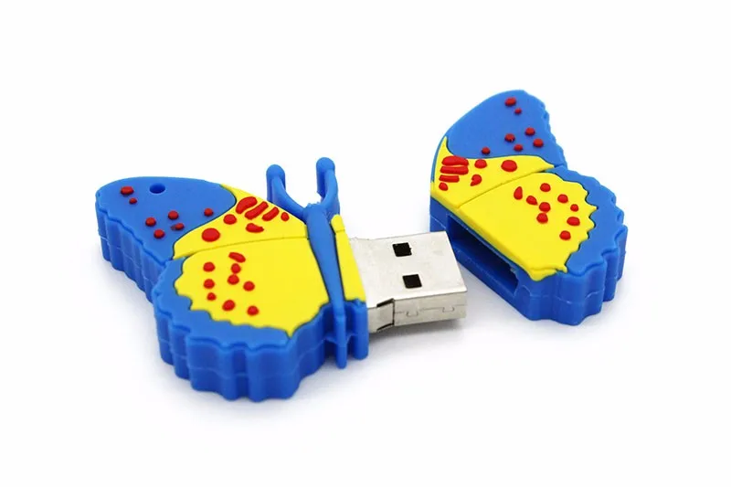 JASTER USB 2,0 бабочка USB флеш-накопитель мультяшный флеш-накопитель Миньоны карта памяти Флешка 4 ГБ 8 ГБ 16 ГБ 32 ГБ 64 ГБ USB флешка подарок