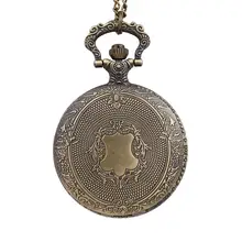 Новые модные европейские ретро кварцевые карманные часы большие двухсторонние гравировальные настенные диаграммы щит открытая крышка карманные часы с цепочкой