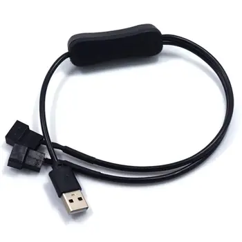

New 5V 2 Way USB to 4 Pin Adapter Converter Cable PC Computer Fan Connector Cord