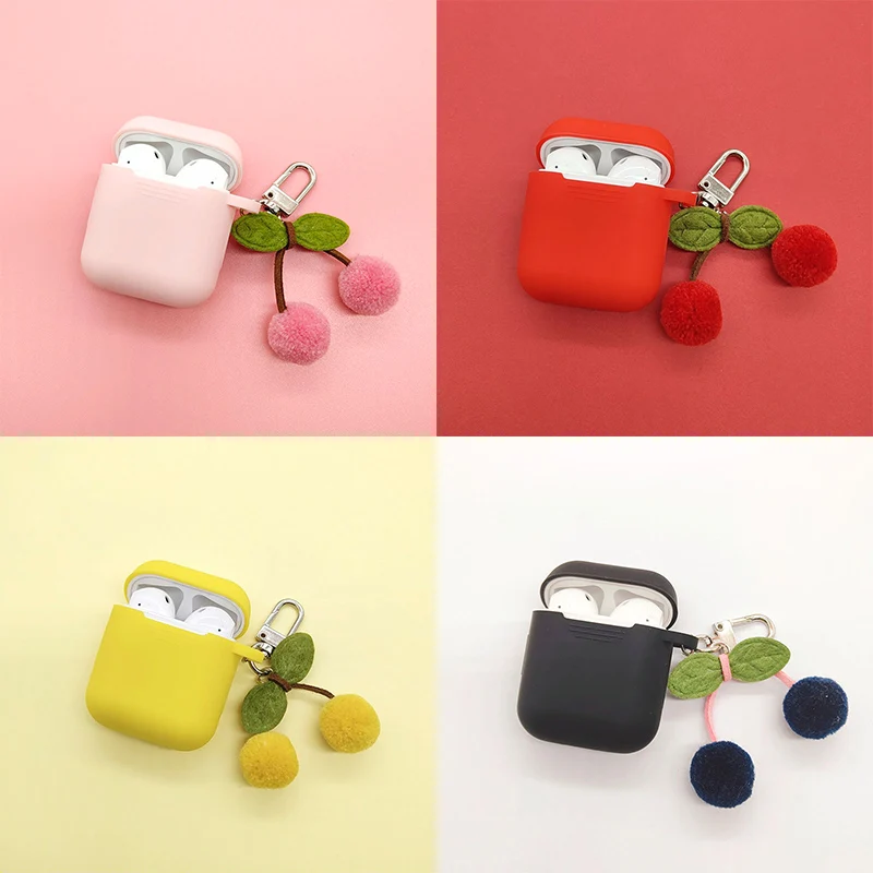 Для Apple AirPods чехол милый беспроводной Bluetooth для наушников s силиконовые наушники