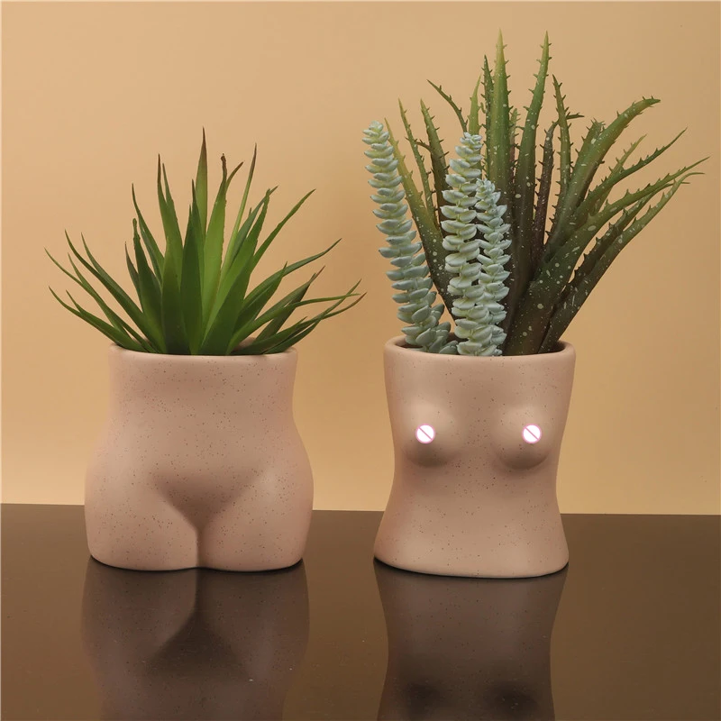Art Female Body Breast Buttock Ceramic Vases For Modern Home Decor Human Woman Butt Vase Indoor Planter Plant Pot | Дом и сад