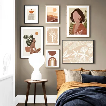 

Scandinavia Style Abstract Fashion Girl Wall Art Canvas Painting Nordic Posters And Prints Wall Picture For Living Room Decor