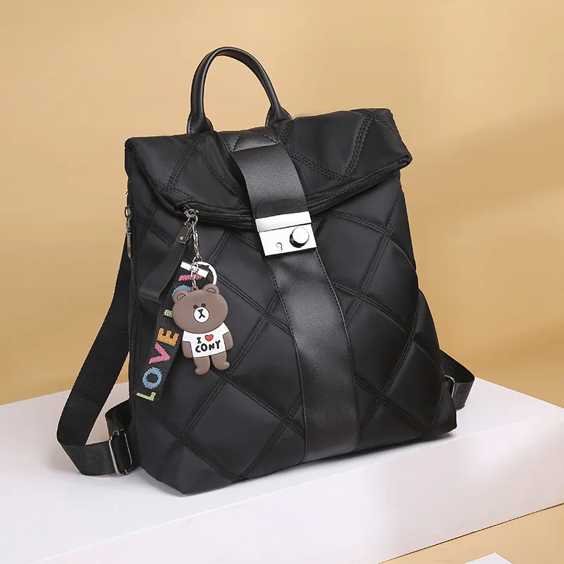 

2019 New Style Korean-style Trend Spiraea Schoolbag Casual Large-Volume Light Backpack Versatile Oxford Cloth Bag