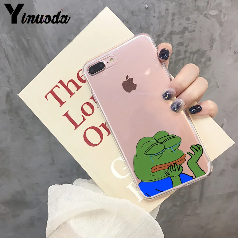 Yinuoda лягушонок Пепе Модный чехол для телефона чехол для iphone 8 7 6 6S Plus X XS max 10 5 5S SE XR Coque Shell - Цвет: 9