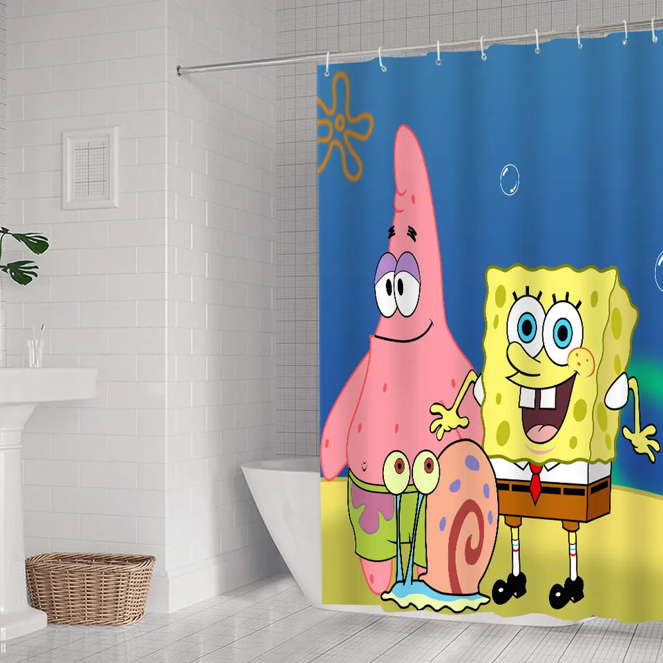 The Spongebob Squarepants Shower Curtain Polyester Fabric High