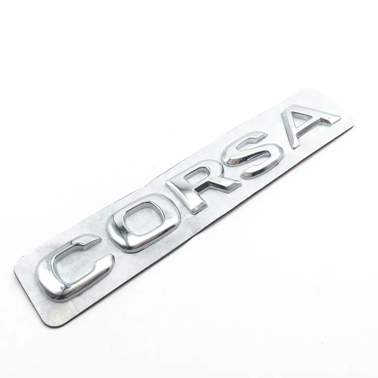 10pcs Silver CORSA 10 шт. Opel Corsa ABS хромированный автомобильный Стайлинг авто аксессуары авто задний багажник номер/буква логотип значок эмблема наклейки - Название цвета: 10pcs Silver CORSA