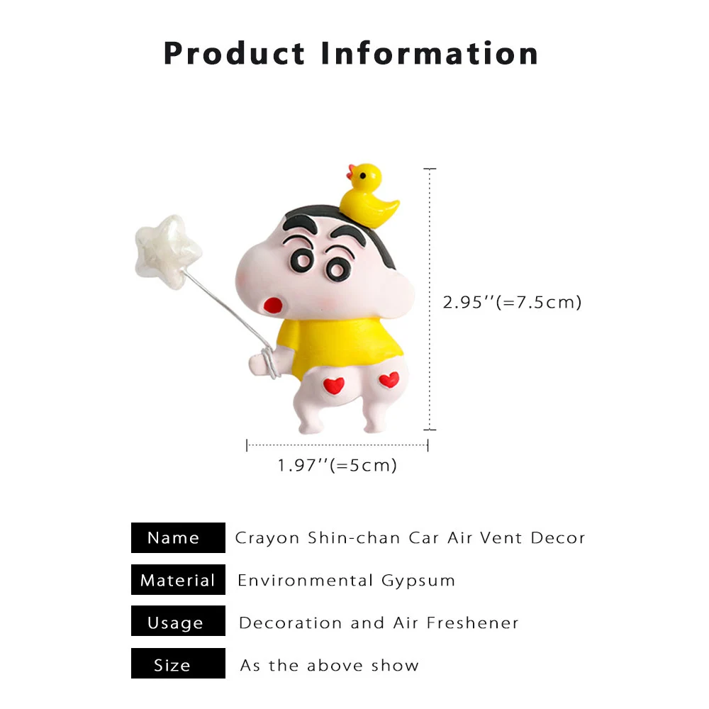 Автомобильный диффузор вентиляционный зажим Украшение Crayon Shin-Chan персонаж из мультфильма прекрасный воздушный выход вентиляционный зажим творческие украшения