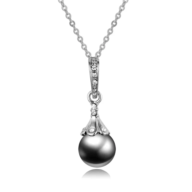 LEEKER винтажное свадебное ювелирное серое белое ожерелье с имитацией жемчуга Женская Серебряная цепочка 657 LK9 - Окраска металла: XL657V