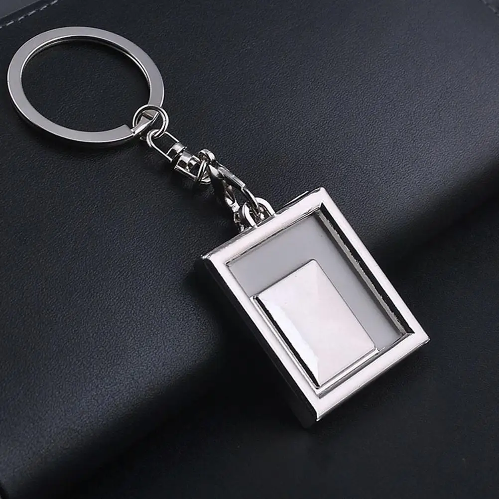 

1Pc Trendy Key Chains High Quality Transparent Clear Insert Photo Picture Frame Key Ring Chain Keychain fashion style
