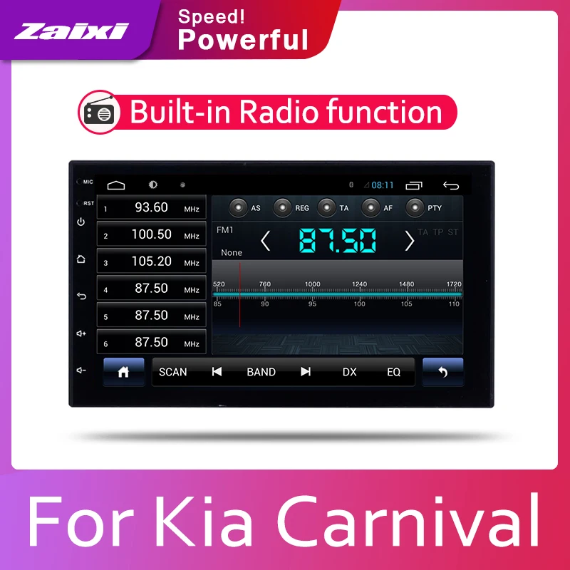 ZaiXi Android 2 Din Автомобильный Радио Мультимедиа Видео плеер Авто Стерео gps карта для Kia Carnival Sedona 2006~ медиа Navi