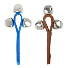 Музыкальный ритм кожаный ремешок на запястье Погремушки встряхивания 3/5 колокольчики для детей