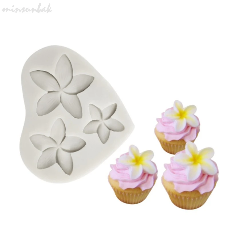 Minsunbak Frangipani силиконовая форма для помадки кухонные принадлежности для выпечки шоколадная мастика форма для сладкого украшения торта