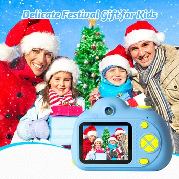 

Kids Camera Toys 2 Inch Digital Mini Camera Toy Multifunction Cartoon Cute Photography Toys for Children Christmas Birthday Gift