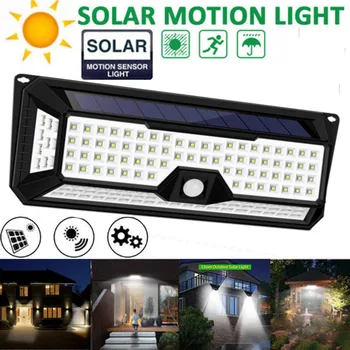 

132 LED Solar Wall Light 4 Sides Motion Sensor Waterproof IP65 Outdoor Lighting Yard Garden LED Floodlight 5.5V Solar Lamps