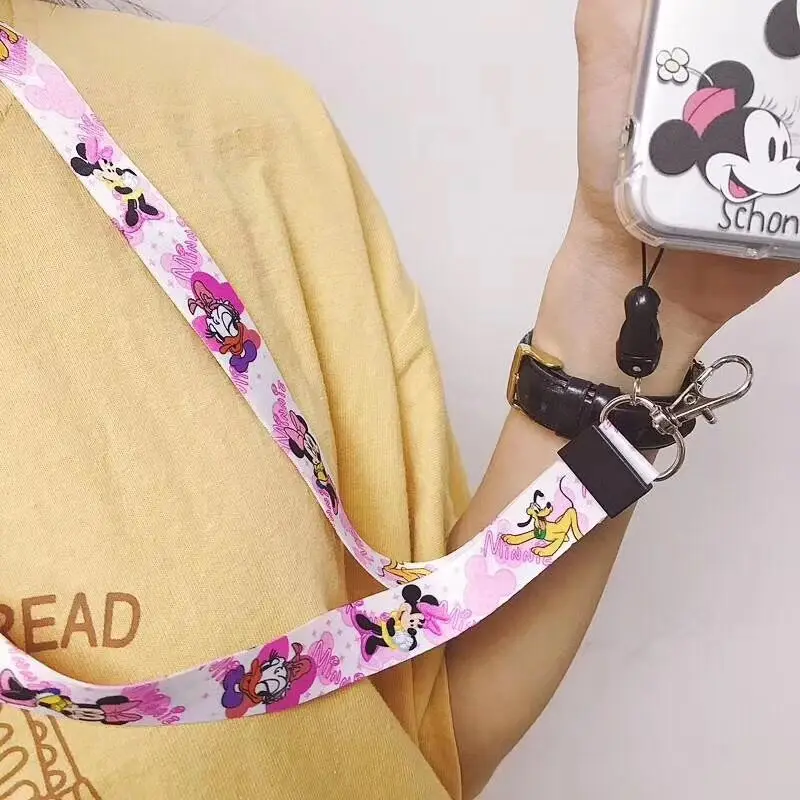 Ремешки для ключей с милым аниме мультяшным ремешком на шею для ключей ID Card Gym для мобильного телефона лямки USB держатель значка DIY веревка для подвешивания