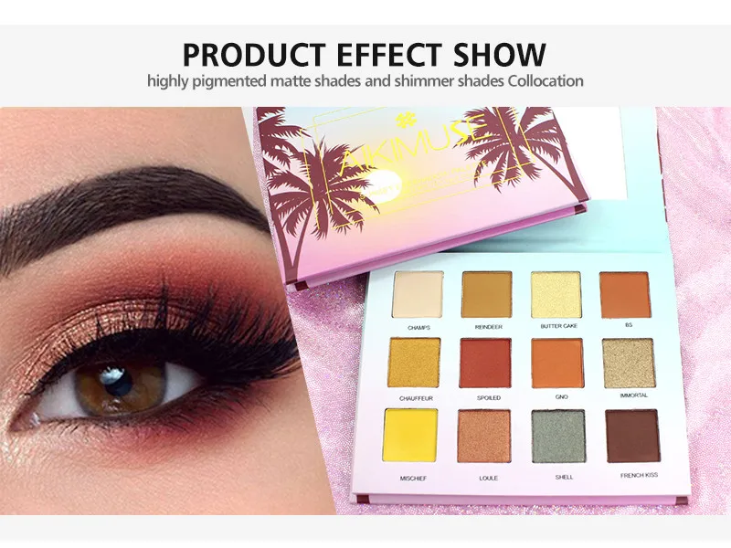 Светильник, тени для век Galaxy Eye Shadow Plate 12 цветов, матовые жемчужные тени для макияжа, дымчатые тени, водостойкая косметика