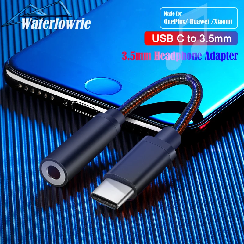 

Type C 3.5 Jack Earphone USB C to 3.5mm AUX Headphones Adapter For Huawei mate 20 P30 pro Xiaomi Mi 6 8 9 SE Audio cable